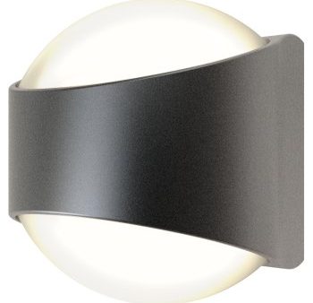 Ansell Lighting AMISACU GR WW  Misano Curve 11W 3000K IP65 Graphite Up Down LED Wall Light Online now