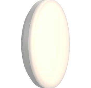 Ansell Lighting AMER1 1 S DD4 SM3  Mercurial 1 IP54 Multi-Wattage CCT Selectable Silver LED 1-10V Bulkhead Dimmable, Emergency, Self-Test on Sale