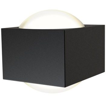 Ansell Lighting AMISASQ BL CW  Misano Square 11W 4000K IP65 Black Up Down LED Wall Light Fashion