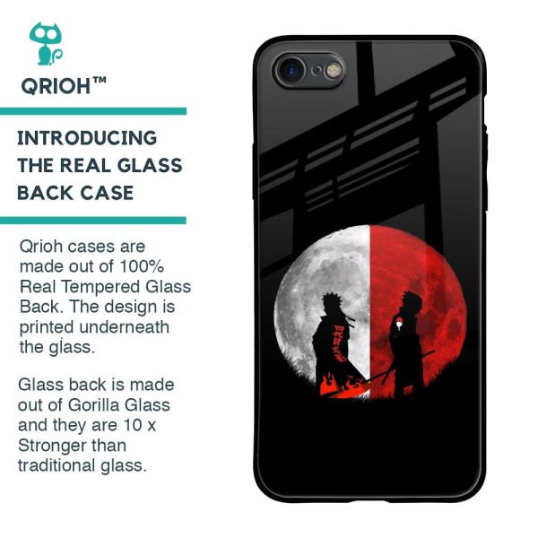 Anime Red Moon Glass Case for iPhone SE 2020 For Sale