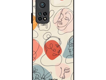 Abstract Faces Glass Case for Xiaomi Mi 10T Pro For Discount