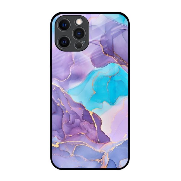 Alcohol ink Marble Glass Case for iPhone 12 Pro Online now