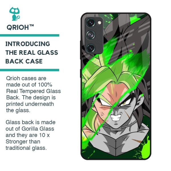 Anime Green Splash Glass Case for Samsung Galaxy S20 FE Supply