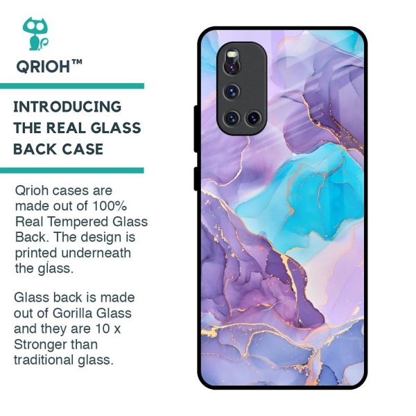 Alcohol ink Marble Glass Case for Vivo V19 Hot on Sale