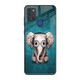 Adorable Baby Elephant Glass Case For Samsung A21s Discount