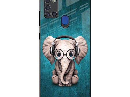 Adorable Baby Elephant Glass Case For Samsung A21s Discount