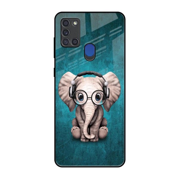 Adorable Baby Elephant Glass Case For Samsung A21s Discount