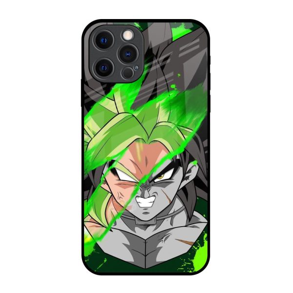 Anime Green Splash Glass Case for iPhone 12 Pro Online Sale