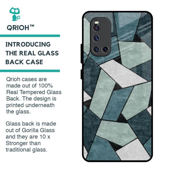 Abstact Tiles Glass Case for Vivo V19 Fashion