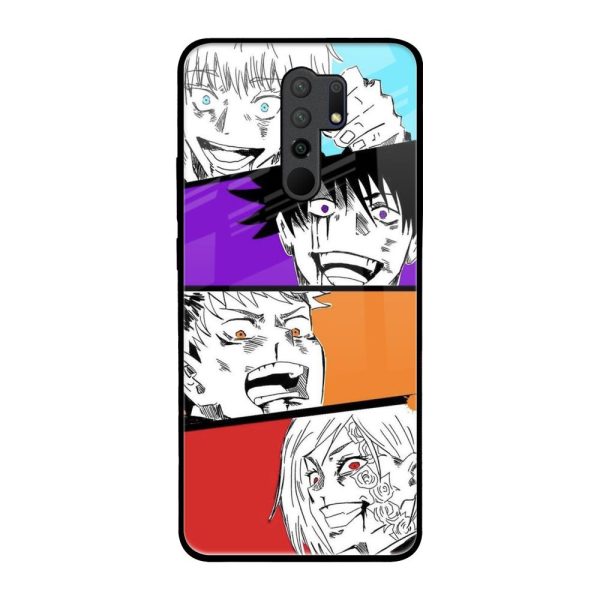 Anime Sketch Glass Case for Redmi 9 prime Online Hot Sale