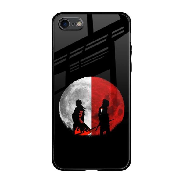 Anime Red Moon Glass Case for iPhone SE 2020 For Sale