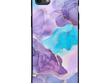 Alcohol ink Marble Glass Case for iPhone SE 2020 Hot on Sale