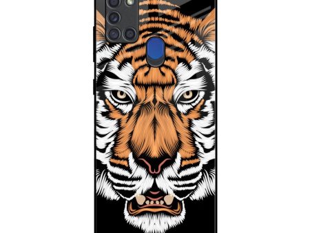 Angry Tiger Glass Case For Samsung A21s For Sale