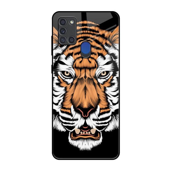 Angry Tiger Glass Case For Samsung A21s For Sale