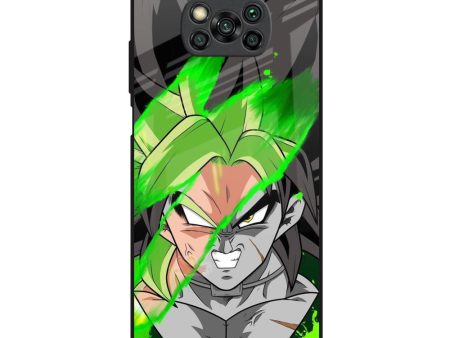 Anime Green Splash Glass Case for Poco X3 Online Sale