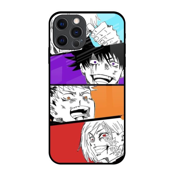 Anime Sketch Glass Case for iPhone 12 Pro on Sale