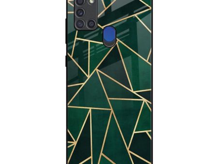 Abstract Green Glass Case For Samsung A21s on Sale