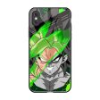 Anime Green Splash Glass Case for iPhone XS on Sale