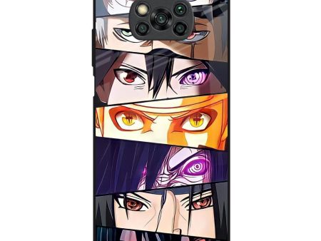 Anime Eyes Glass Case for Poco X3 Online Sale