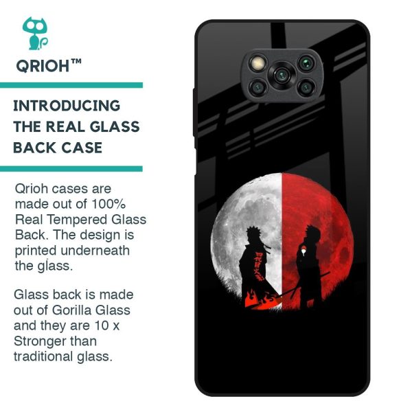 Anime Red Moon Glass Case for Poco X3 Discount