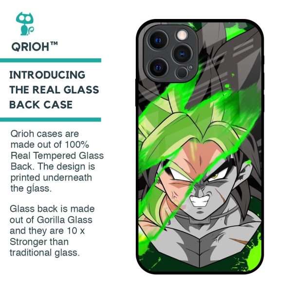 Anime Green Splash Glass Case for iPhone 12 Pro Online Sale