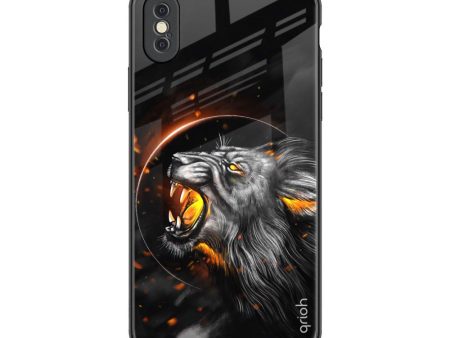 Aggressive Lion Glass Case for iPhone XS Max Fashion