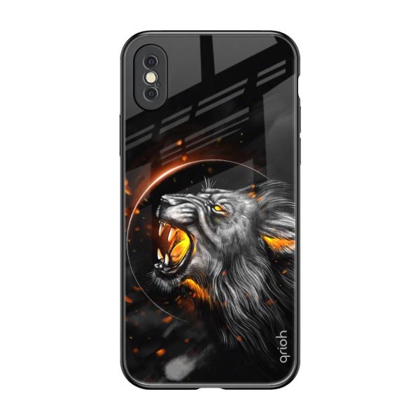 Aggressive Lion Glass Case for iPhone XS Max Fashion