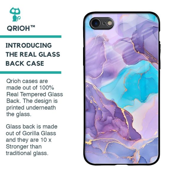 Alcohol ink Marble Glass Case for iPhone 7 Sale