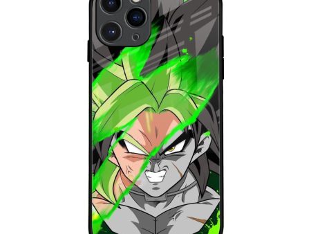 Anime Green Splash Glass Case for iPhone 11 Pro Sale