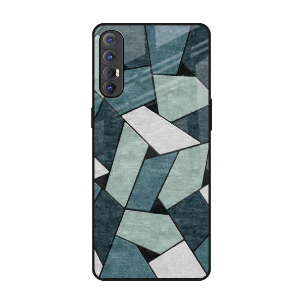 Abstact Tiles Glass Case for Oppo Reno 3 Pro Online