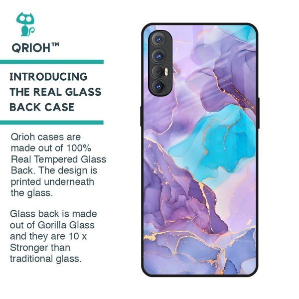 Alcohol ink Marble Glass Case for Oppo Reno 3 Pro Hot on Sale