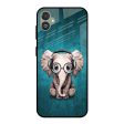 Adorable Baby Elephant Glass Case For Samsung Galaxy F14 5G Fashion