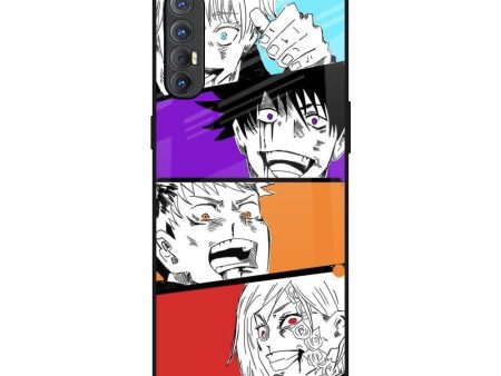 Anime Sketch Glass Case for Oppo Reno 3 Pro Cheap