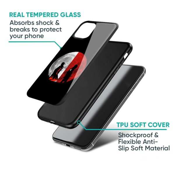 Anime Red Moon Glass Case for iPhone 12 mini Supply