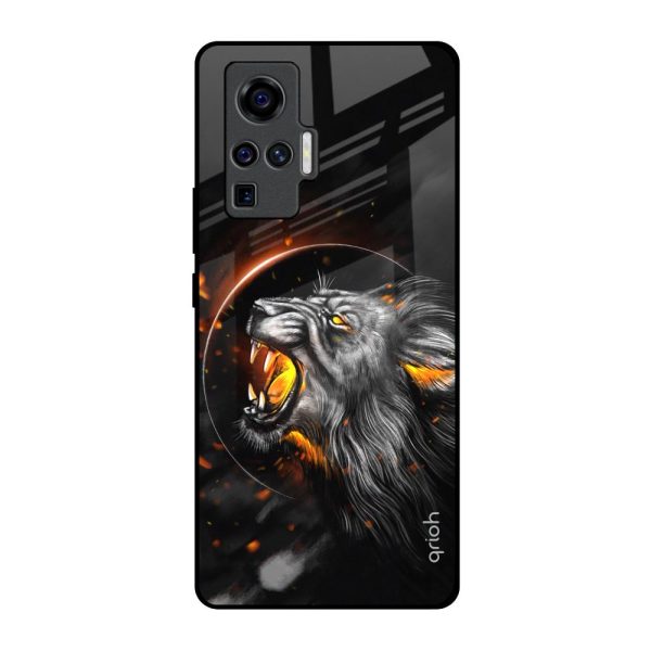 Aggressive Lion Glass Case for Vivo X50 Pro Online