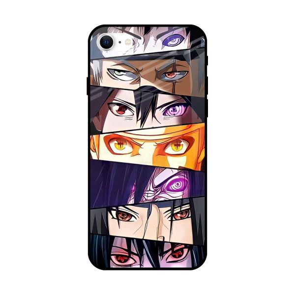 Anime Eyes Glass Case for iPhone SE 2022 Supply