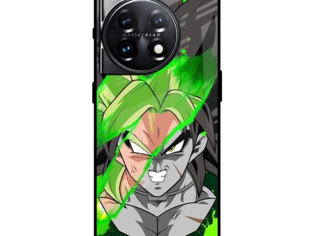 Anime Green Splash Glass Case for OnePlus 11 5G Online now