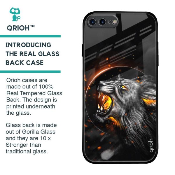 Aggressive Lion Glass Case for iPhone 8 Plus Online Hot Sale