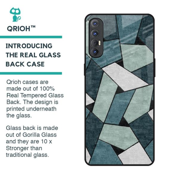 Abstact Tiles Glass Case for Oppo Reno 3 Pro Online