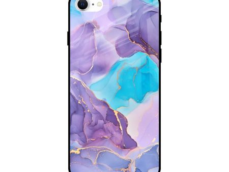 Alcohol ink Marble Glass Case for iPhone SE 2022 Supply