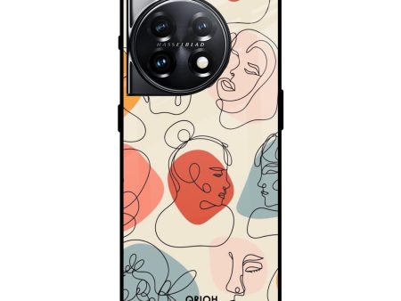 Abstract Faces Glass Case for OnePlus 11 5G Online now