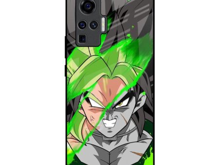 Anime Green Splash Glass Case for Vivo X50 Pro Online Sale