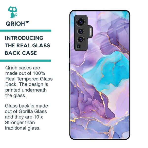 Alcohol ink Marble Glass Case for Vivo X50 Discount