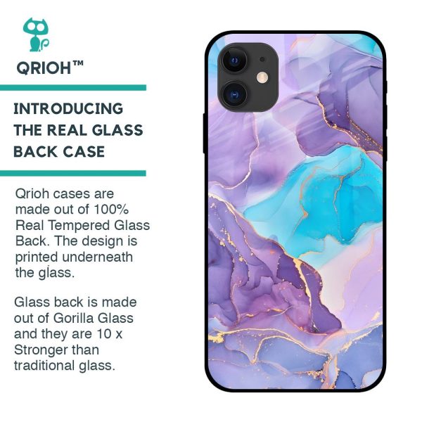 Alcohol ink Marble Glass Case for iPhone 12 Online Sale