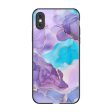 Alcohol ink Marble Glass Case for iPhone XS Fashion