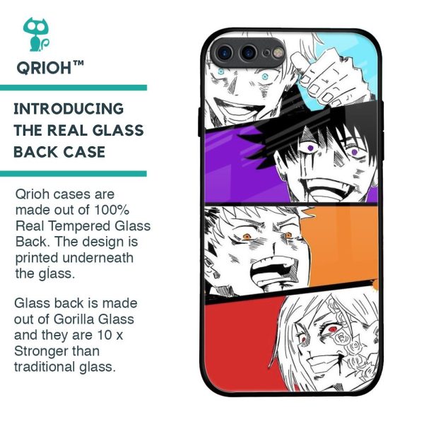 Anime Sketch Glass Case for iPhone 8 Plus Cheap