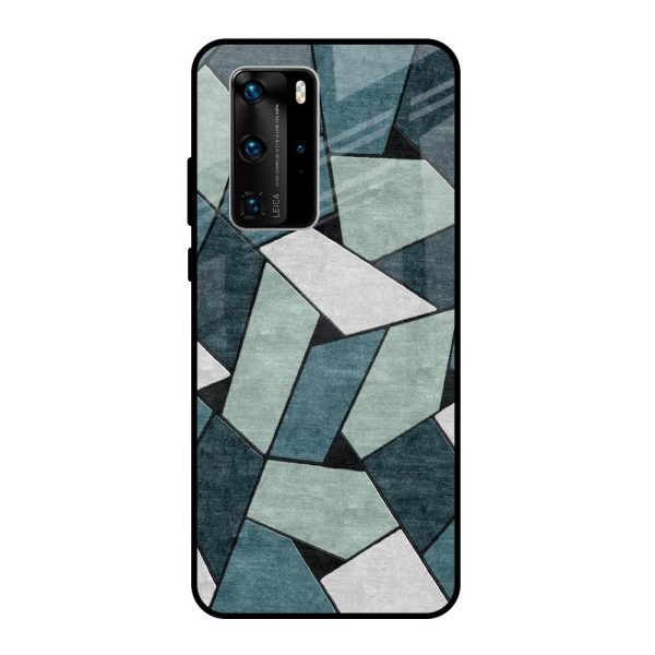 Abstact Tiles Glass Case for Huawei P40 Pro For Cheap