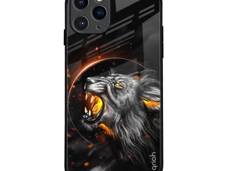 Aggressive Lion Glass Case for iPhone 11 Pro For Cheap