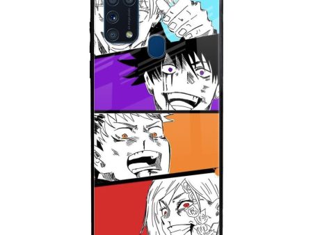 Anime Sketch Glass Case for Samsung Galaxy M31 Prime on Sale