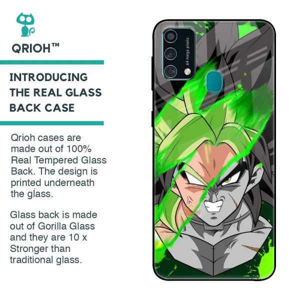 Anime Green Splash Glass Case for Samsung Galaxy F41 Online now